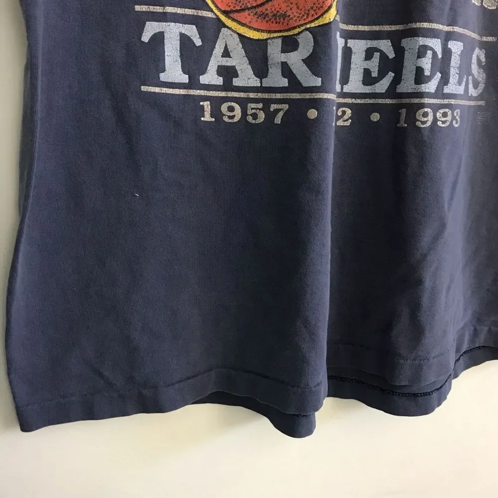 Vintage Men’s XL UNC Tarheels Basketball Tee Tshirt Blue Crew Neck Short Sleeve
